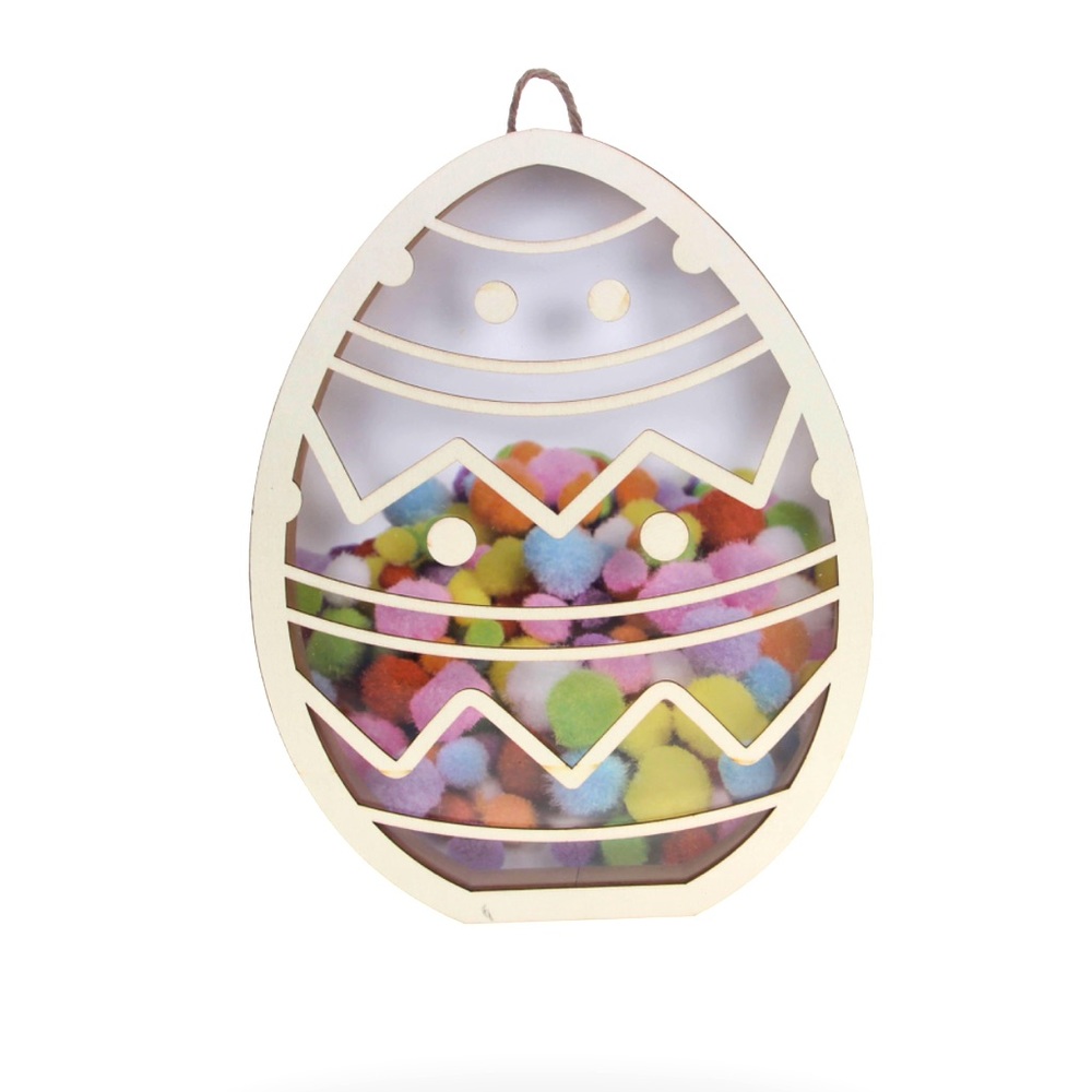 Easter DIY Wooden Fillable Wooden Egg Decor 11.5” by Make Market